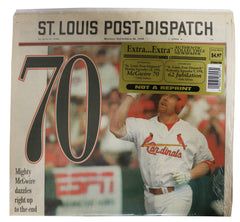 Mark McGwire St. Louis Cardinals Sealed Home Run Record Newspapers