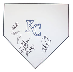Kansas City Royals 2016 Team Signed Autographed Home Plate - 6 Autographs