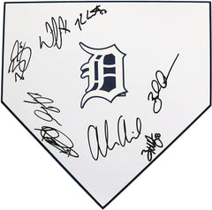 Detroit Tigers 2015 Team Autographed Signed Baseball Home Plate - 8 Autographs