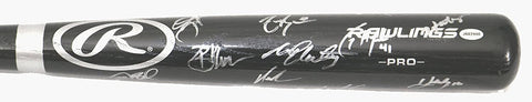 St. Louis Cardinals 2016 Team Signed Autographed Rawling Pro Black Baseball Bat - 17 Autographs Authenticated Ink COA