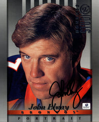 John Elway Denver Broncos Signed Autographed 8 x 10 Donruss Studio Card Photo