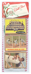 1962 Topps Baseball Unopened Christmas Rack Pack - Los Angeles Dodgers Team