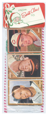 1962 Topps Baseball Unopened Christmas Rack Pack - Mickey Mantle #200 on Back