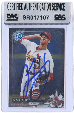 Jack Flaherty St. Louis Cardinals Signed Autographed 2017 Bowman Chrome Prospects #BCP103 Baseball Card CAS Certified