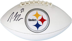Joe Haden Pittsburgh Steelers Signed Autographed White Panel Logo Football JSA COA
