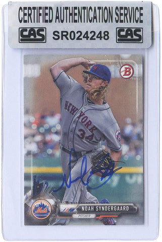 Noah Syndergaard New York Mets Signed Autographed 2017 Bowman #39 Baseball Card CAS Certified