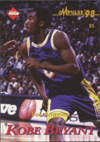 Kobe Bryant Los Angeles Lakers Paul Pierce Boston Celtics 1998 Collector's Edge Impulse #51 Basketball Card