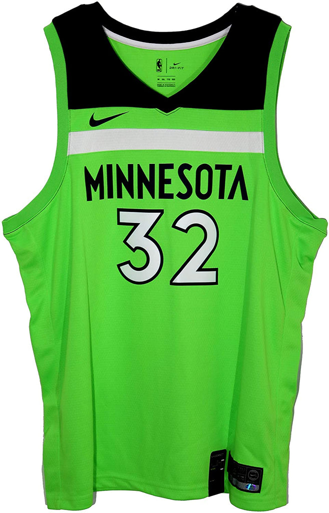Karl-Anthony Towns Minnesota Timberwolves Fluorescent Green Jersey