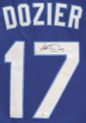 Hunter Dozier Kansas City Royals Signed Autographed Blue #17 Jersey JSA COA