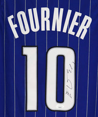 Evan Fournier Orlando Magic Signed Autographed Blue #10 Jersey JSA COA