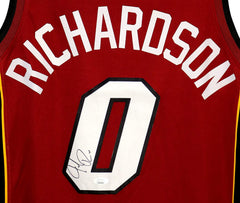Josh Richardson Miami Heat Signed Autographed Red #0 Jersey JSA COA