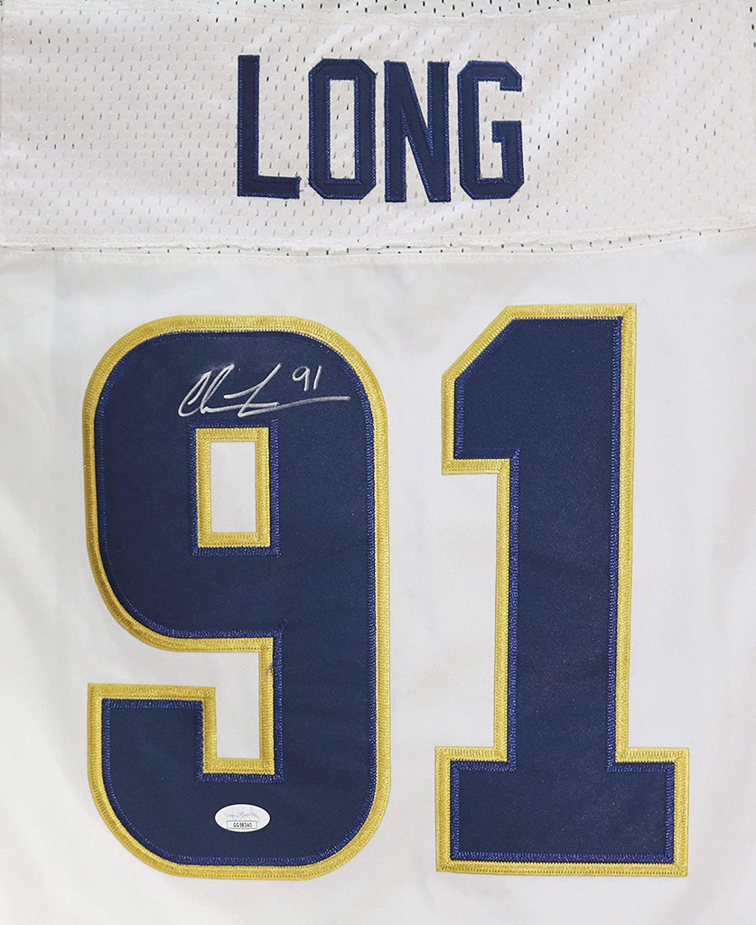 Chris Long St. Louis Rams Signed Autographed White #94 Jersey JSA