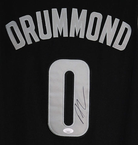 Andre Drummond Detroit Pistons Signed Autographed City Edition Black #0 Jersey JSA COA