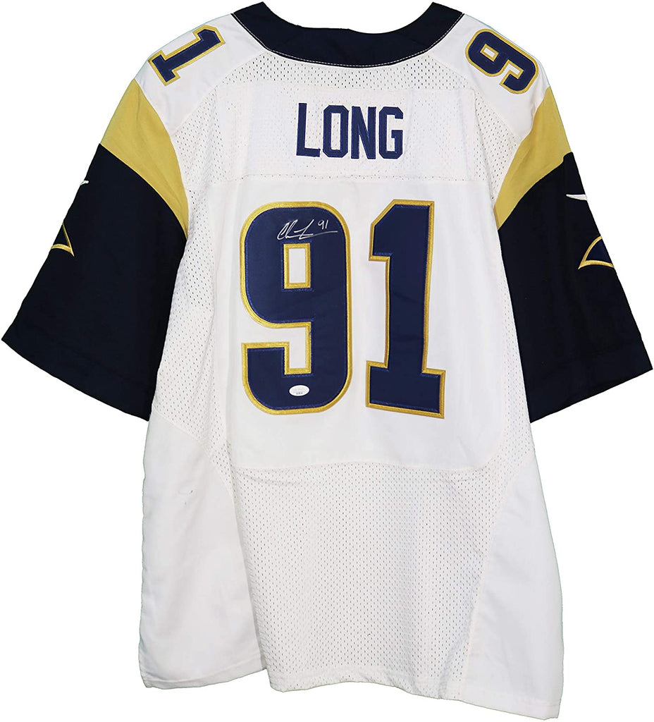 Chris Long St. Louis Rams Signed Autographed White #94 Jersey JSA COA –