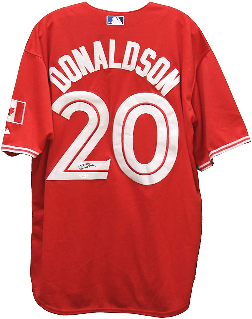 Josh Donaldson Toronto Blue Jays Signed Autographed Red #20 Jersey JSA –