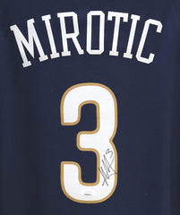 Nikola Mirotic New Orleans Pelicans Signed Autographed Blue #3 Jersey JSA COA