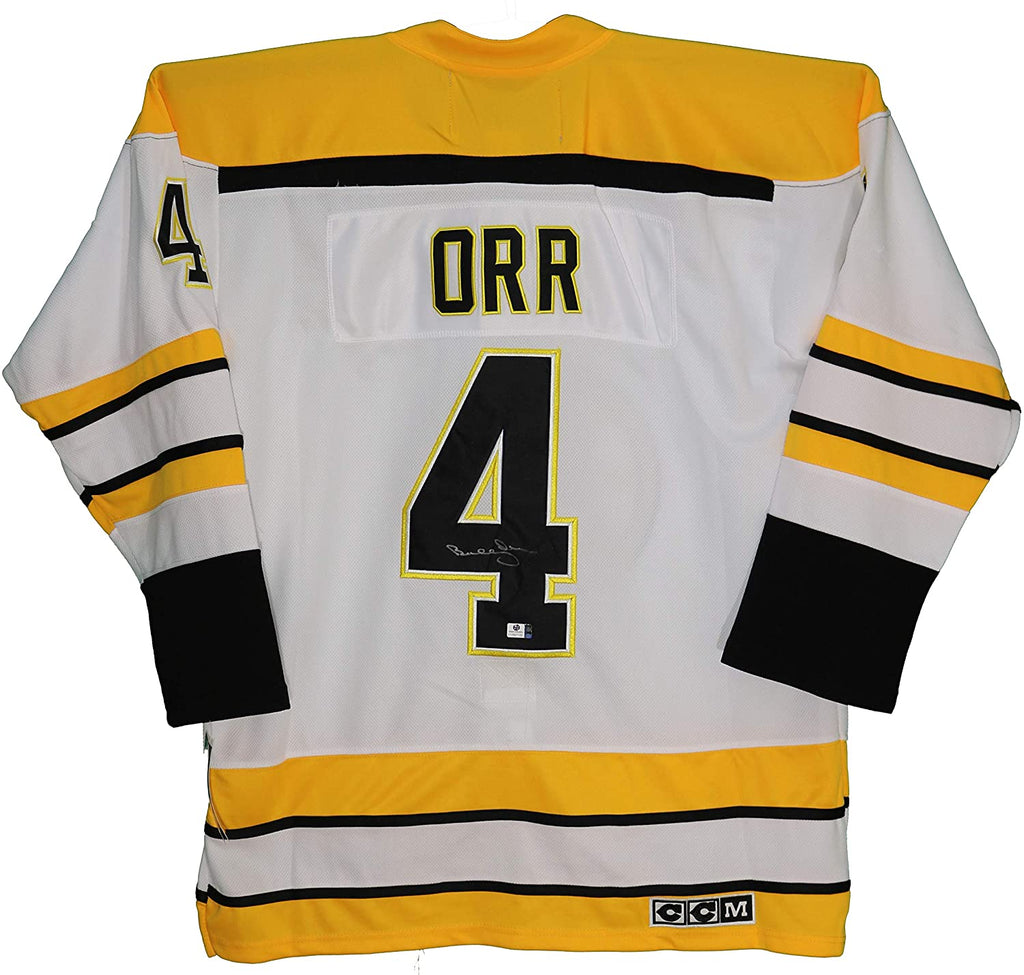 Bobby Orr Boston Bruins Signed Autographed White #4 Jersey Global COA –