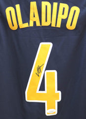 Victor Oladipo Indiana Pacers Signed Autographed Blue #4 Jersey Size 52 JSA COA