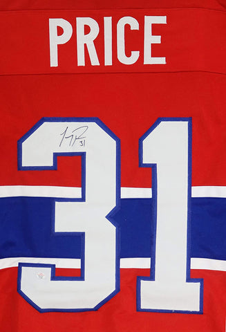 Carey Price Montreal Canadiens Signed Autographed Red #31 Custom Jersey PAAS COA