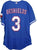 Delino Deshields Texas Rangers Signed Autographed Blue #3 Jersey JSA COA
