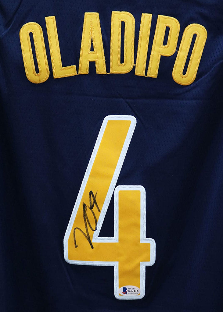 Victor Oladipo Indiana Pacers Signed Autographed Blue #4 Jersey COA –