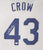 Aaron Crow Kansas City Royals Signed Autographed White #43 Jersey JSA COA