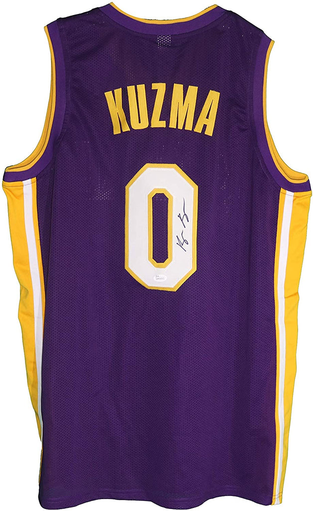 Kyle Kuzma Los Angeles Lakers Autographed White w/ Purple Pro
