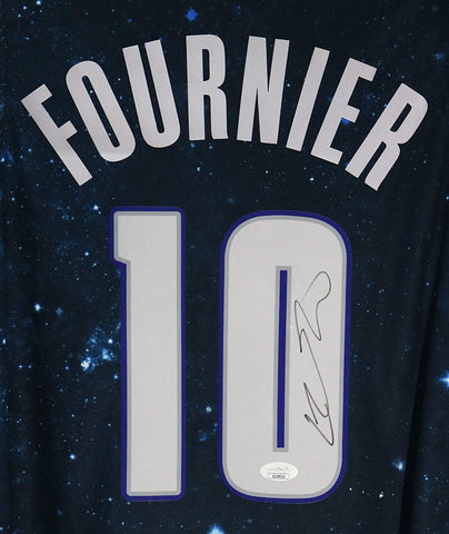 Evan Fournier Orlando Magic Signed Autographed Blue City Edition #10 Jersey JSA COA