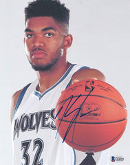 Karl-Anthony Towns Minnesota Timberwolves Signed Autographed 8" x 10" Photo Beckett COA