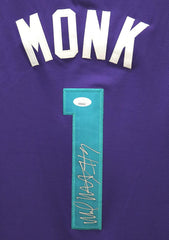 Malik Monk Charlotte Hornets Signed Autographed Purple #1 Jersey JSA COA