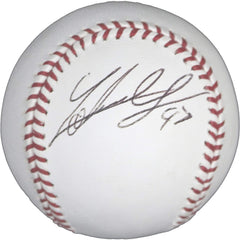 Johnny Cueto Cincinnati Reds Kansas City Royals San Francisco Giants Signed Autographed Rawlings Official Major League Baseball JSA COA with Display Holder