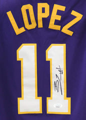 Brook Lopez Los Angeles Lakers Signed Autographed Purple #11 Jersey JSA COA