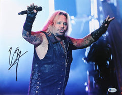 Vince Neil Motley Crew Signed Autographed 11" x 14" Photo Beckett Witnessed COA