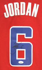 DeAndre Jordan Los Angeles Clippers Signed Autographed Red #6 Jersey JSA COA