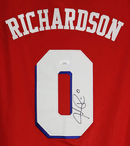 Josh Richardson Philadelphia 76ers Signed Autographed Red #0 Jersey JSA COA