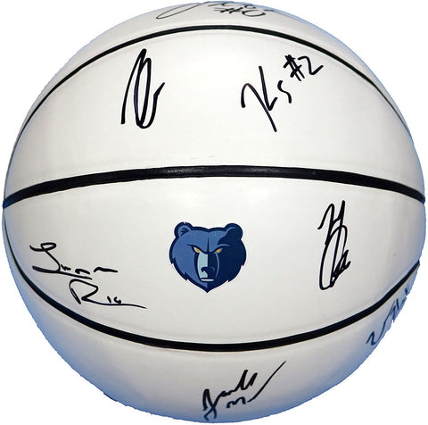 Memphis Grizzlies 2017-18 Team Signed Autographed Signed White Panel Basketball CAS COA Gasol Green