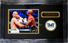 Floyd Mayweather Jr. Signed Autographed 22" x 14" Framed Boxing Mayweather McGregor Fight Photo PAAS COA