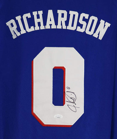Josh Richardson Philadelphia 76ers Signed Autographed Blue #0 Jersey JSA COA