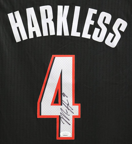 Maurice Moe Harkless Portland Trail Blazers Signed Autographed Black #4 Jersey JSA COA