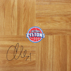 Charlie Villanueva Detroit Pistons Signed Autographed Basketball Floorboard