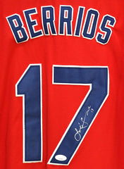 Jose Berrios Minnesota Twins Signed Autographed Red #17 Jersey JSA COA