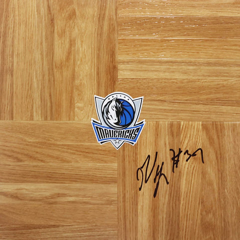 Brandan Wright Dallas Mavericks Signed Autographed Basketball Floorboard