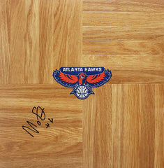 Maurice Evans Atlanta Hawks Signed Autographed Basketball Floorboard