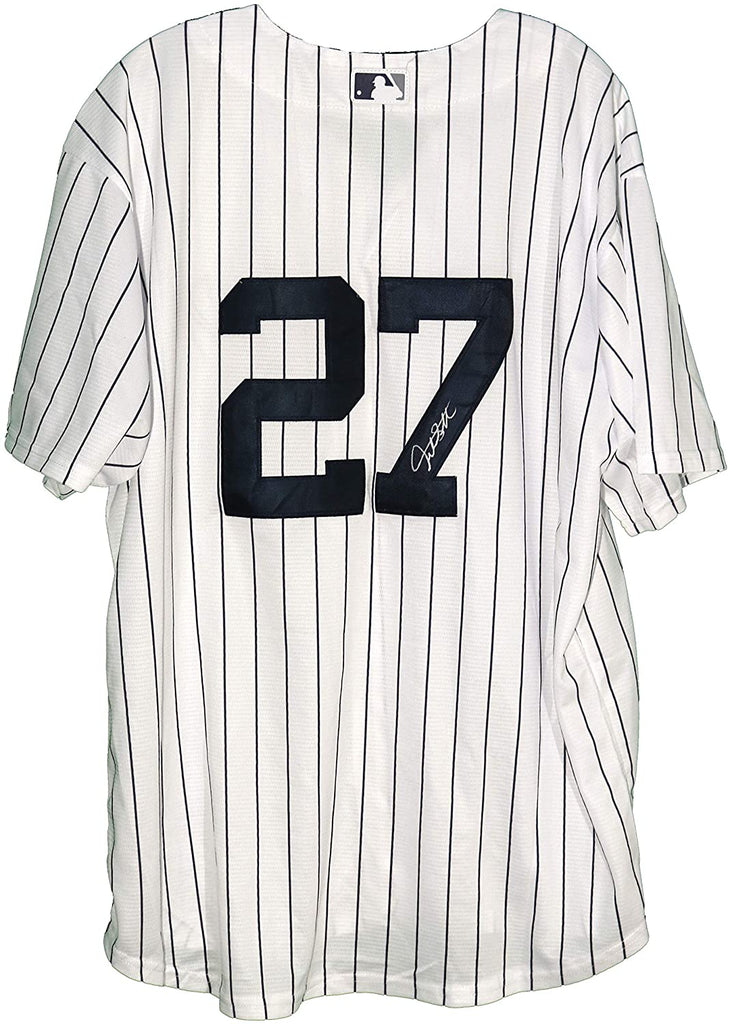 Giancarlo Stanton New York Yankees Signed Autographed White #27 Jersey –