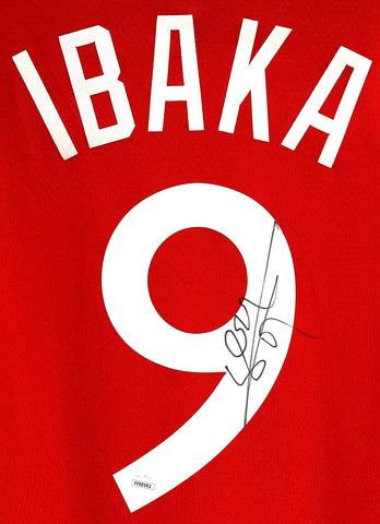 Serge Ibaka Toronto Raptors Signed Autographed Red #9 Custom Jersey JSA COA