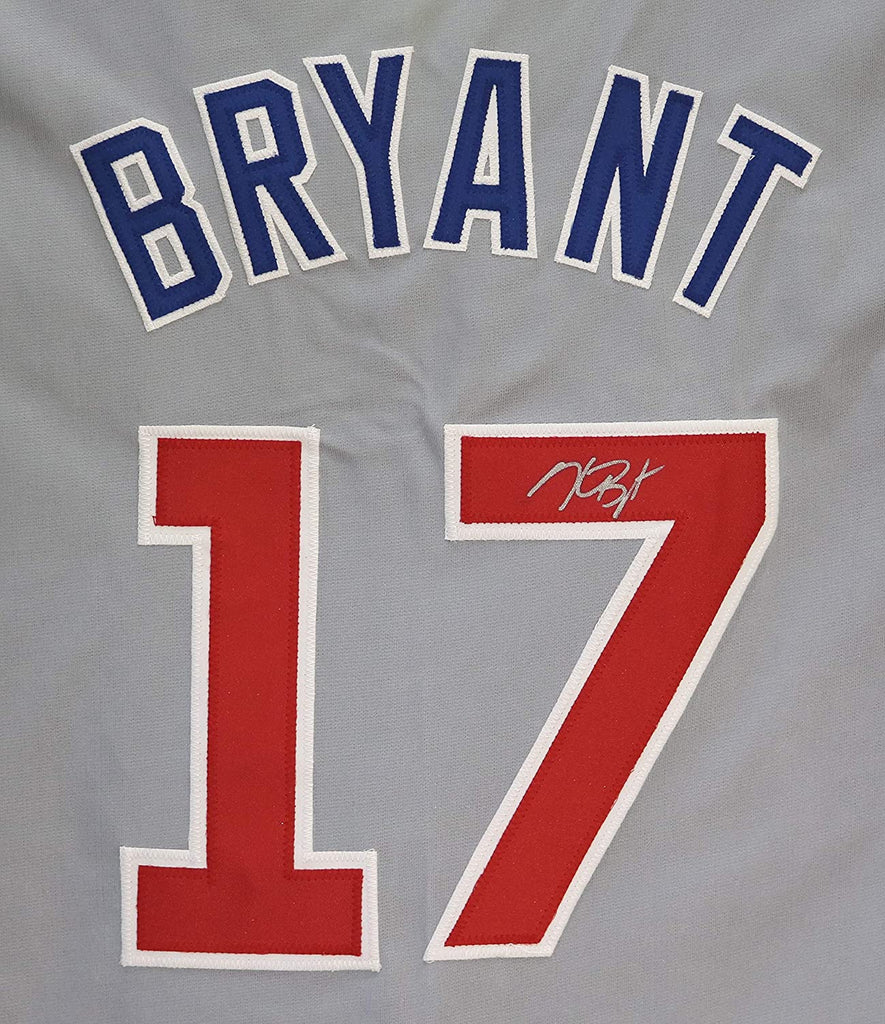 Kris Bryant Chicago Cubs Signed Autographed Custom Gray #17 Jersey –