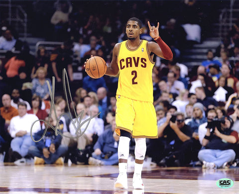 Kyrie Irving Cleveland Cavaliers Cavs Signed Autographed 8" x 10" Dribbling Photo CAS COA