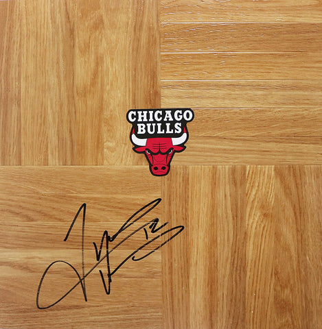 Tyrus Thomas Chicago Bulls Signed Autographed Basketball Floorboard