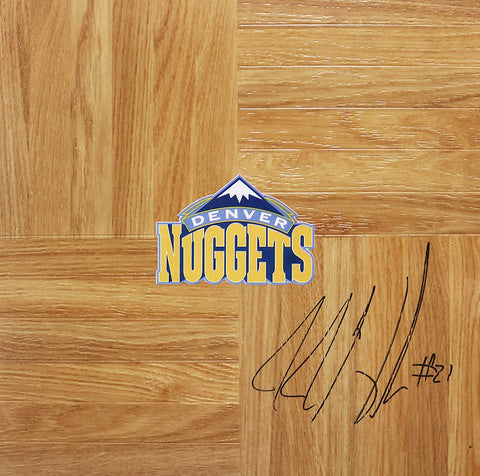 JJ Hickson Denver Nuggets Signed Autographed Basketball Floorboard