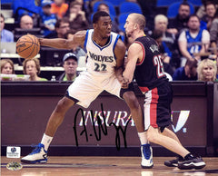 Andrew Wiggins Minnesota Timberwolves Signed Autographed 8" x 10" Dribbling Photo